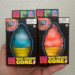 Needoh Nice Cream Cone Bundle - Orange & Blue